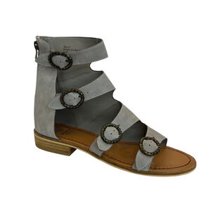 Beast Fashion Gray Lotus Gladiator Sandals Size 8.5